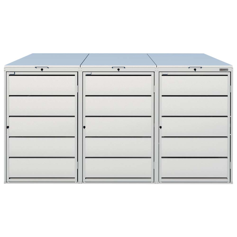 Zabudowa na 3 kosze na śmieci 240L z blachy