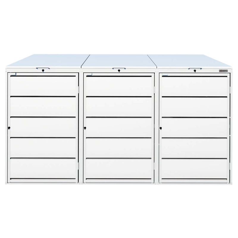 Zabudowa na 3 kosze na śmieci 240L z blachy