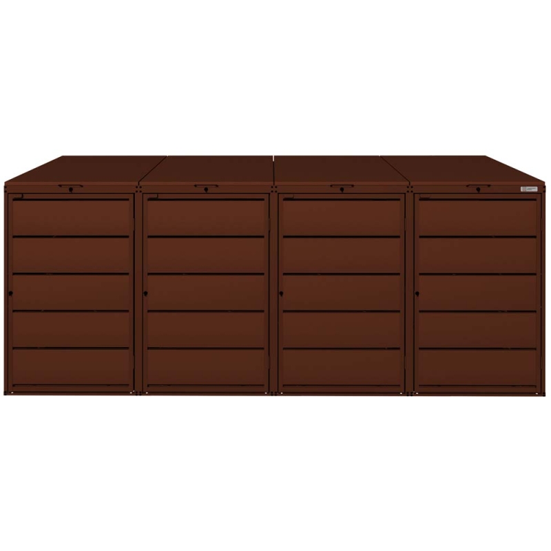 Zabudowa na 4 kosze na śmieci z blachy 240L 1,25mm