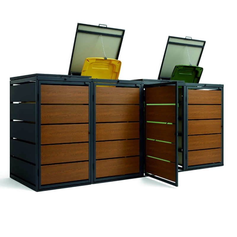 Zabudowa na 4 kosze na śmieci z blachy 240L 1,25mm