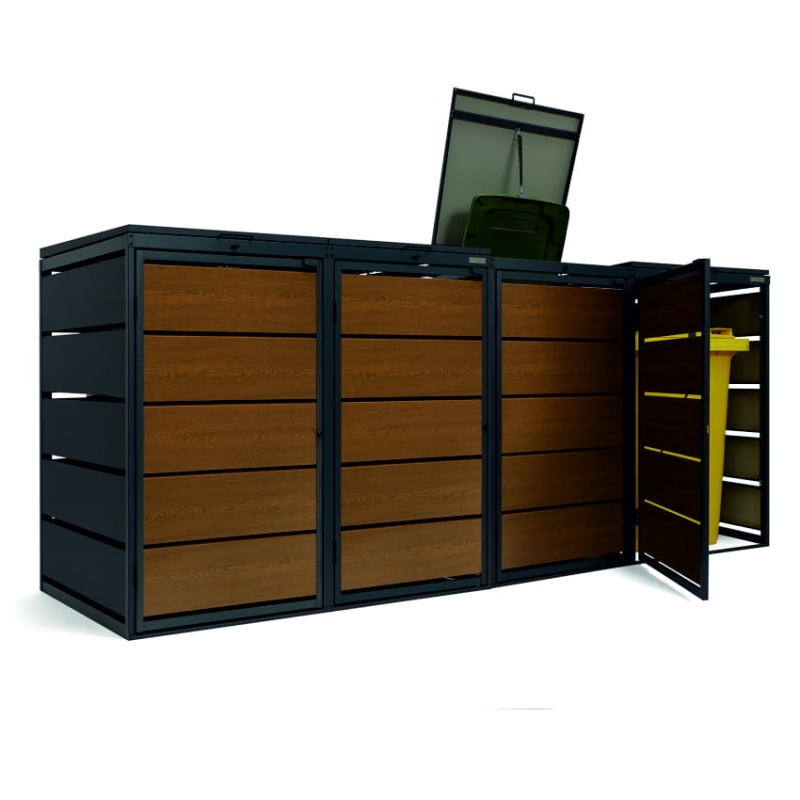 Zabudowa na 4 kosze na śmieci z blachy 240L 1,25mm