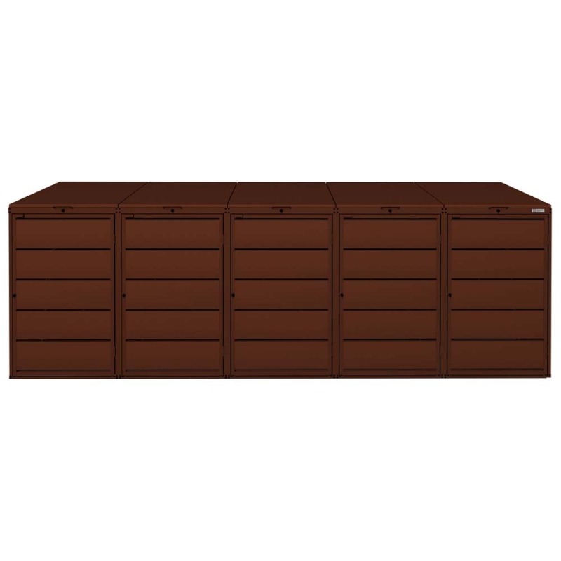 Zabudowa na kosze 240L z blachy 1,25 - 5 koszy, łączone modułowe