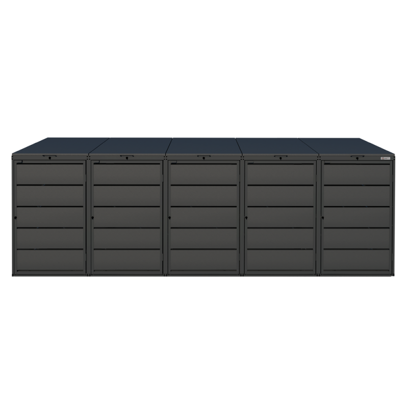 Zabudowa na kosze 240L z blachy 1,25 - 5 koszy, łączone modułowe