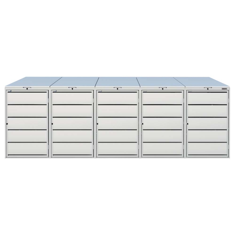 Zabudowa na kosze 240L z blachy 1,25 - 5 koszy, łączone modułowe