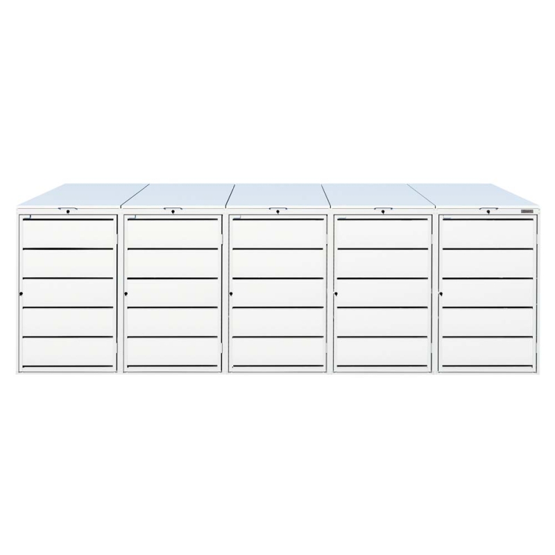 Zabudowa na kosze 240L z blachy 1,25 - 5 koszy, łączone modułowe