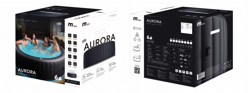 MSpa Urban Aurora Jacuzzi ogrodowe 6 osobowe led podświetlane