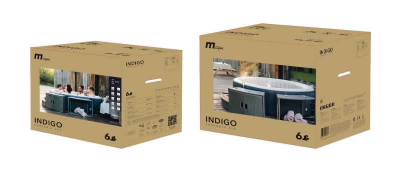 MSpa MUSE Jet INDIGO - Jacuzzi ogrodowe 6 osobowe zestaw z akcesoriami