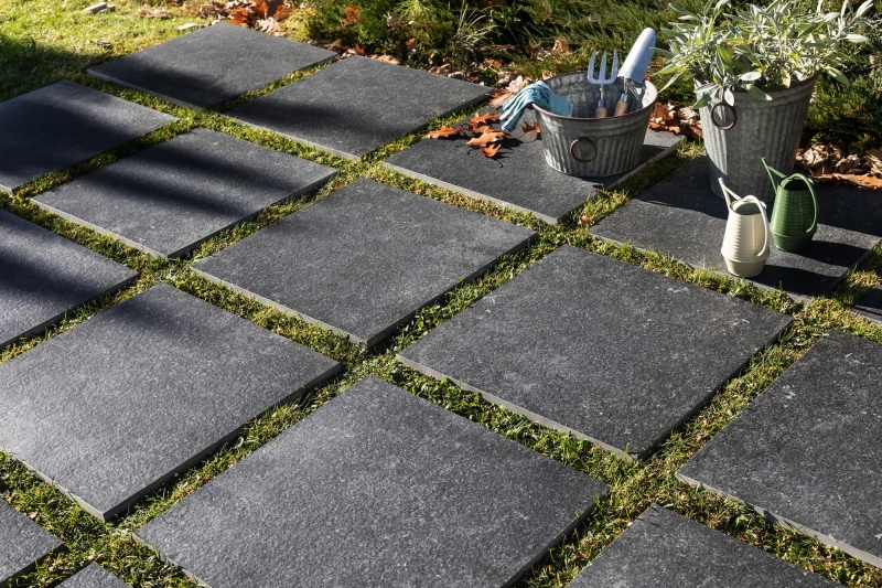 Płytka ceramiczna na taras spectre dark grey 60cm x 60cm x 3cm