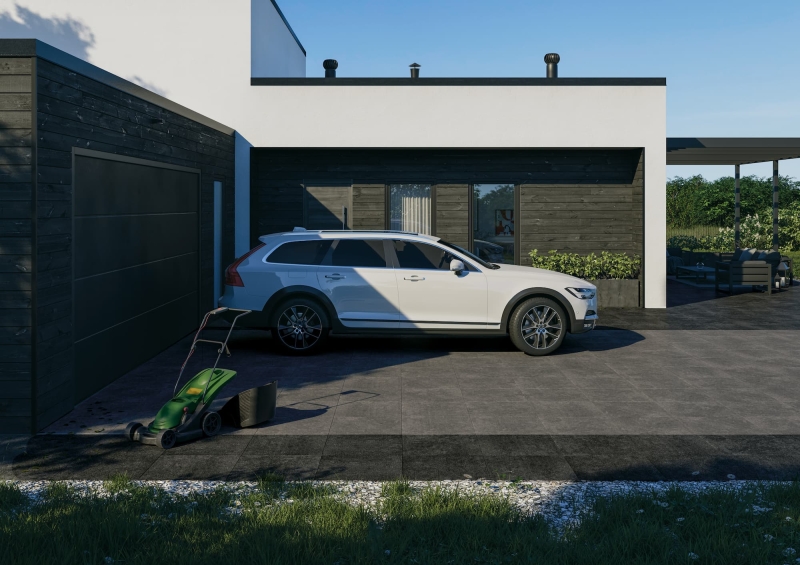 Płytka ceramiczna na taras spectre dark grey 60cm x 60cm x 3cm