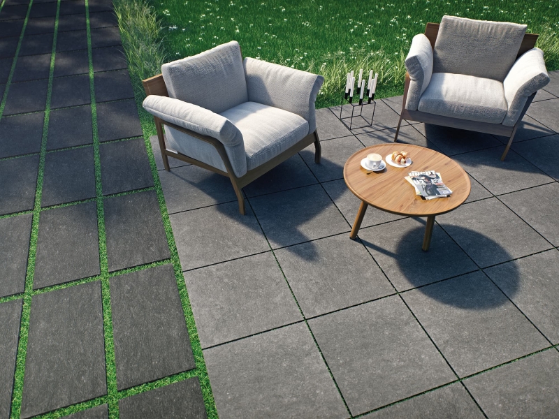 Płytka ceramiczna na taras spectre dark grey 60cm x 60cm x 3cm