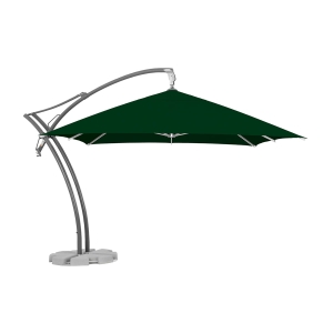 Parasol Ibiza Plus Quattro 3,5 m LED poliester zielony – nastrojowy klimat ogrodu