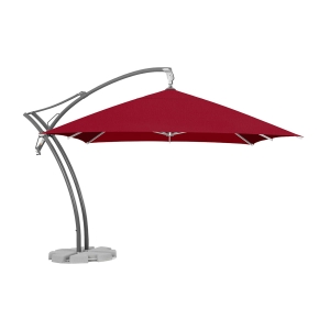 Parasol Ibiza Plus Quattro 3,5 m LED akryl czerwony – dekoracyjne podświetlenie tarasu