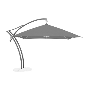Parasol Ibiza Plus Quattro 3,5 m LED akryl ciemny szary – nowoczesna strefa lounge