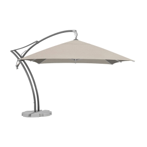 Parasol Ibiza Plus Quattro 3,5 m LED akryl ciemny beż – ciepłe światło na tarasie