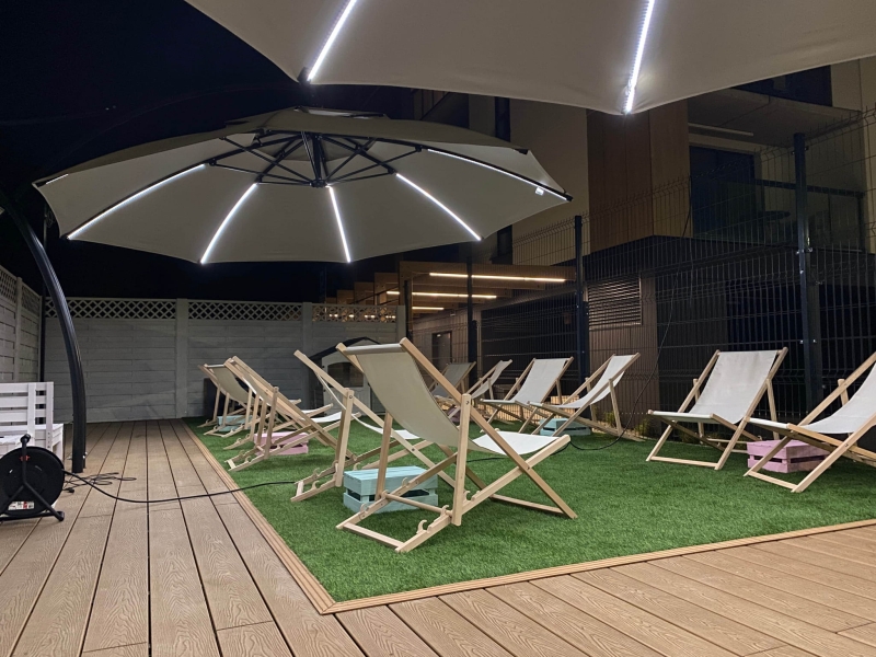 Parasol ogrodowy z oświetleniem