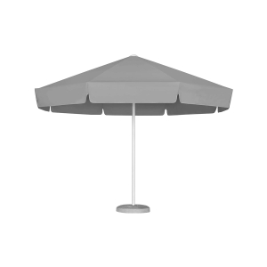 Parasol ogrodowy Rodos 3m poliester szary – kompaktowy parasol z trwałym materiałem i wygodną obsługą