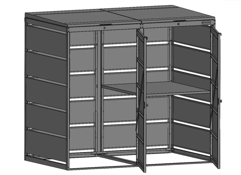 Półka do zabudowy koszy 240L