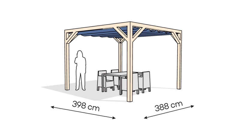 Pergola drewniana wolnostojąca
