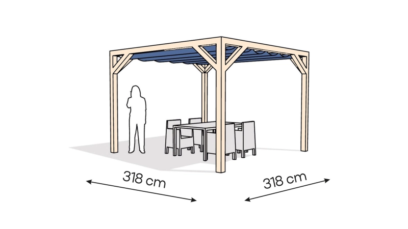 Pergola drewniana wolnostojąca