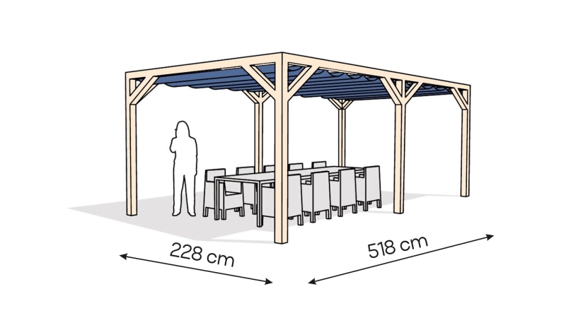 Pergola drewniana wolnostojąca