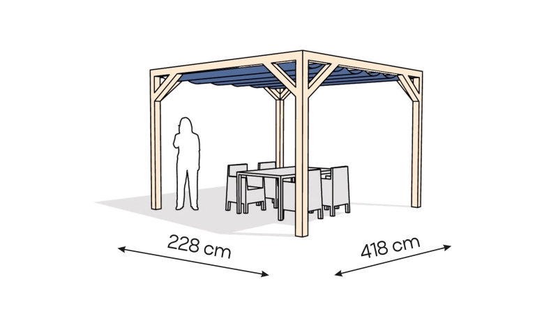 Pergola drewniana wolnostojąca