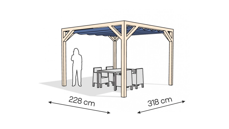 Pergola drewniana wolnostojąca