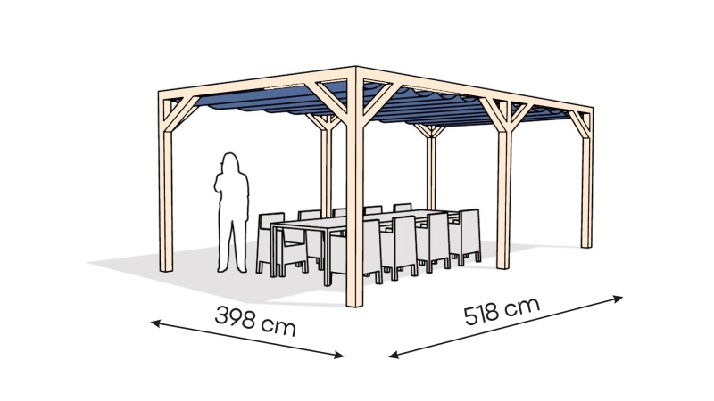 Pergola drewniana wolnostojąca