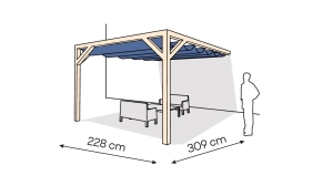 Pergola drewniana przyścienna PS1
