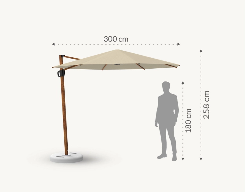 Parasol ogrodowy Balerina Optigarden 3m