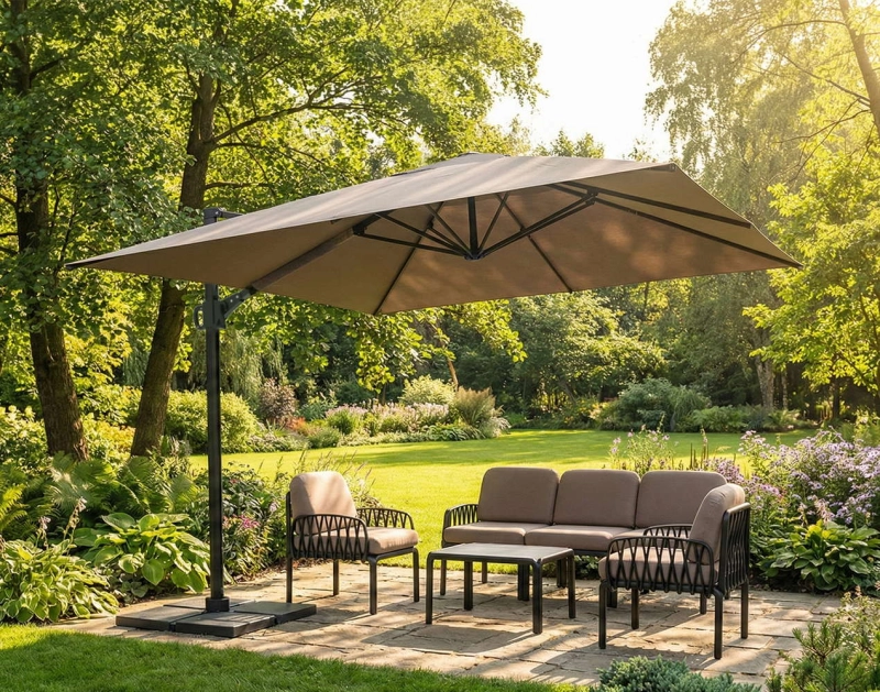 Parasol ogrodowy Rio 3 m z boczną nogą
