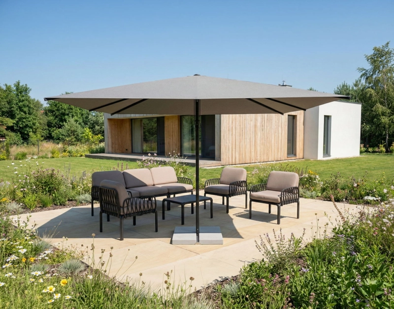 Parasol ogrodowy Palamos 3 x 4 m szary