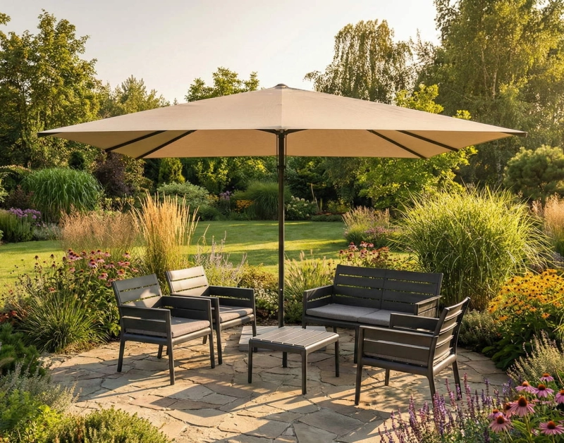 Parasol ogrodowy Palamos 3 x 4 m naturalny