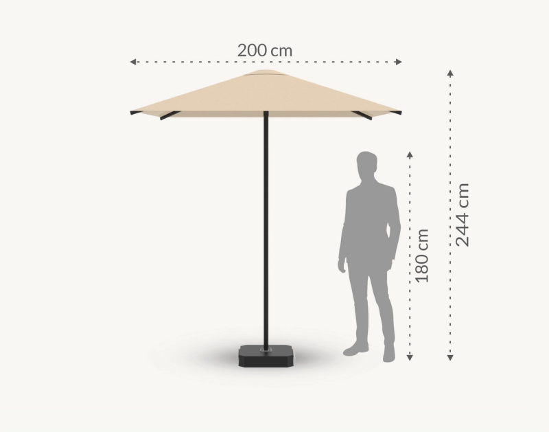 Parasol Harmony 2 m wymiary
