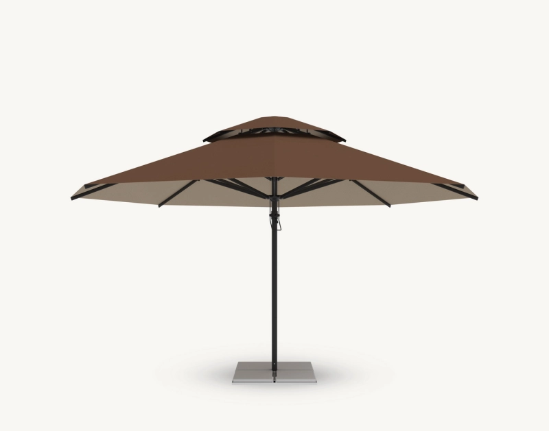 parasol-vesuvio-5,5m brązowy poliester z podstawą