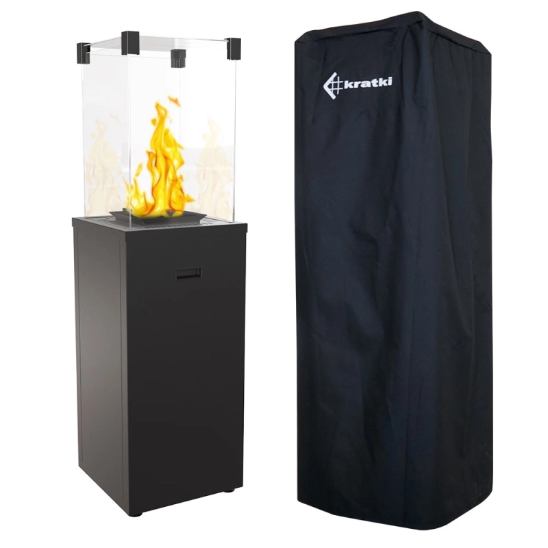 Ogrzewacz gazowy Patio Slim stalowy 8,2 kW - pokrowiec