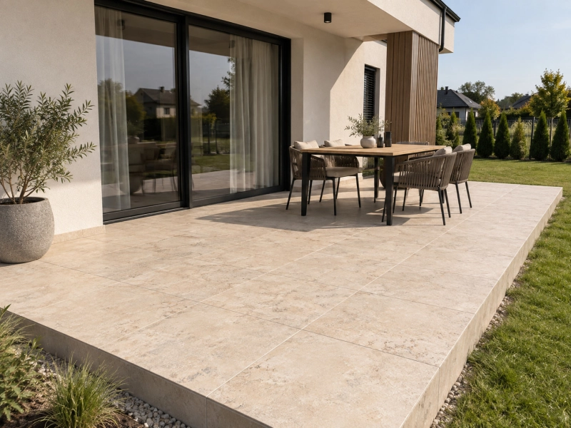 Tubądzin Recco Beige beżowa płyta ceramiczna na taras