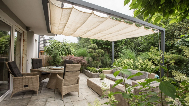 Pergola aluminiowa przyścienna PS1
