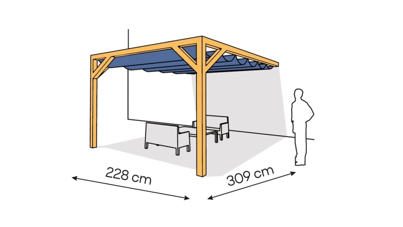 Pergola drewniana wolnostojąca