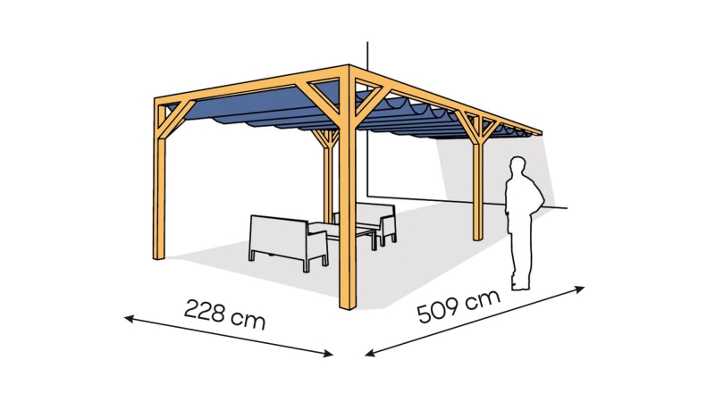 Pergola drewniana wolnostojąca