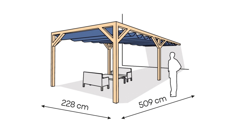 Pergola drewniana wolnostojąca