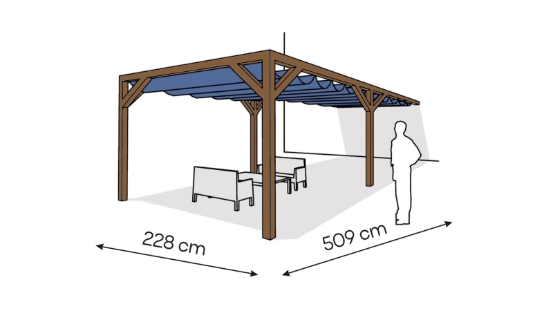 Pergola drewniana wolnostojąca