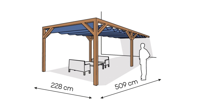 Pergola drewniana wolnostojąca