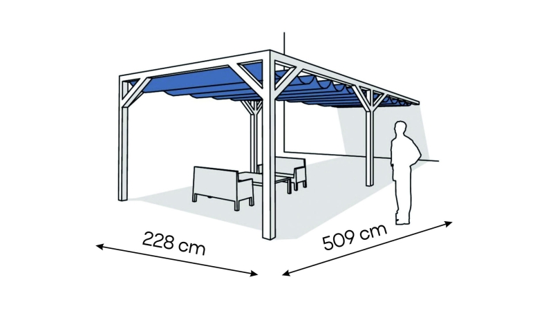 Pergola drewniana wolnostojąca