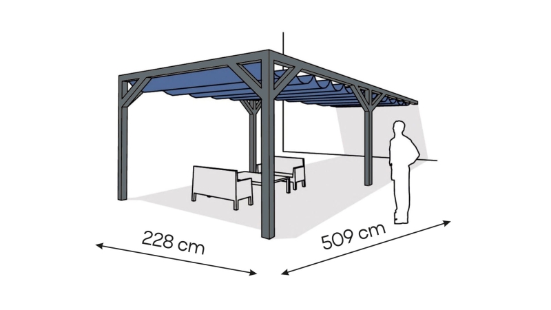 Pergola drewniana wolnostojąca