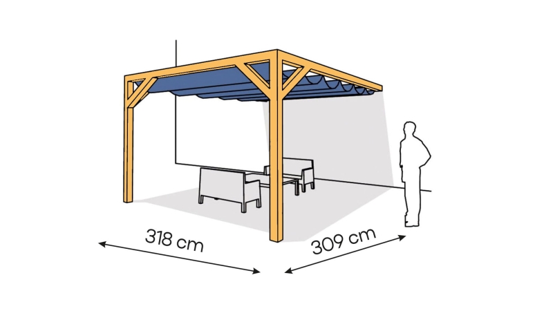 Pergola drewniana wolnostojąca