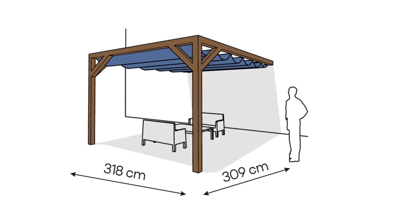 Pergola drewniana wolnostojąca