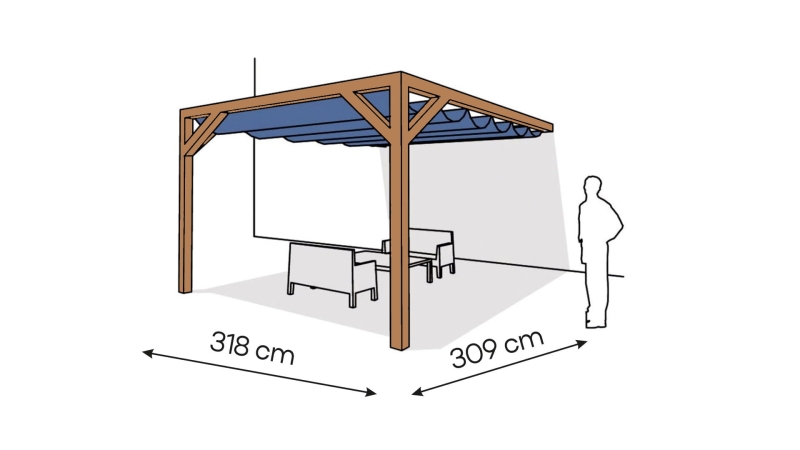 Pergola drewniana wolnostojąca