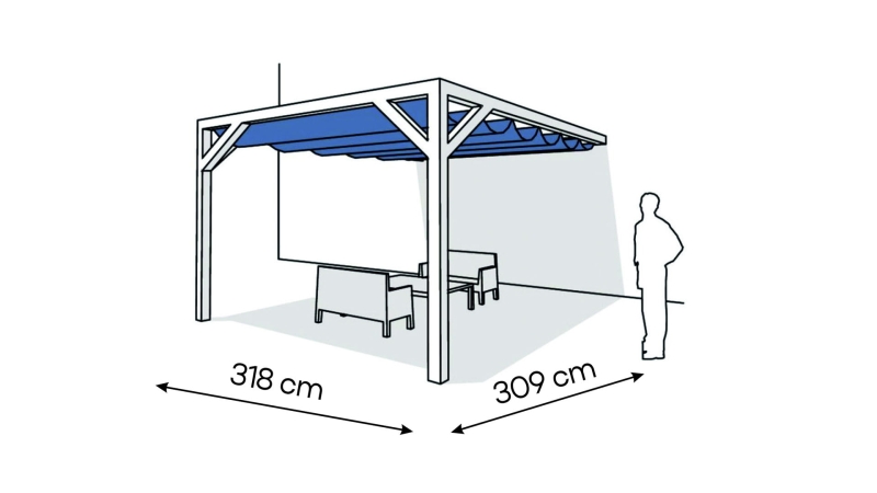 Pergola drewniana wolnostojąca