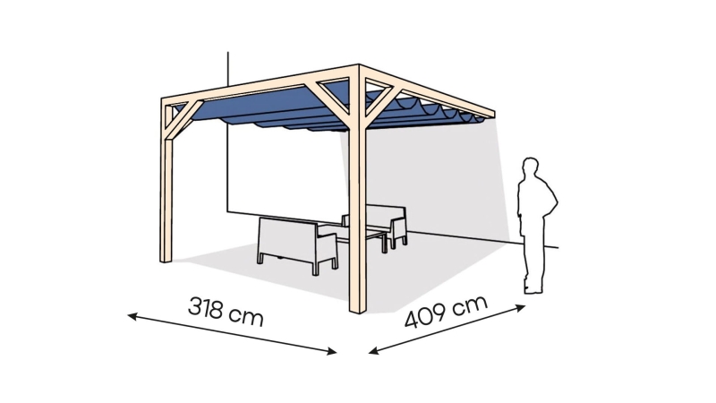 Pergola drewniana wolnostojąca