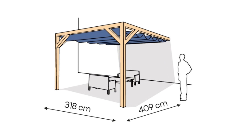 Pergola drewniana wolnostojąca